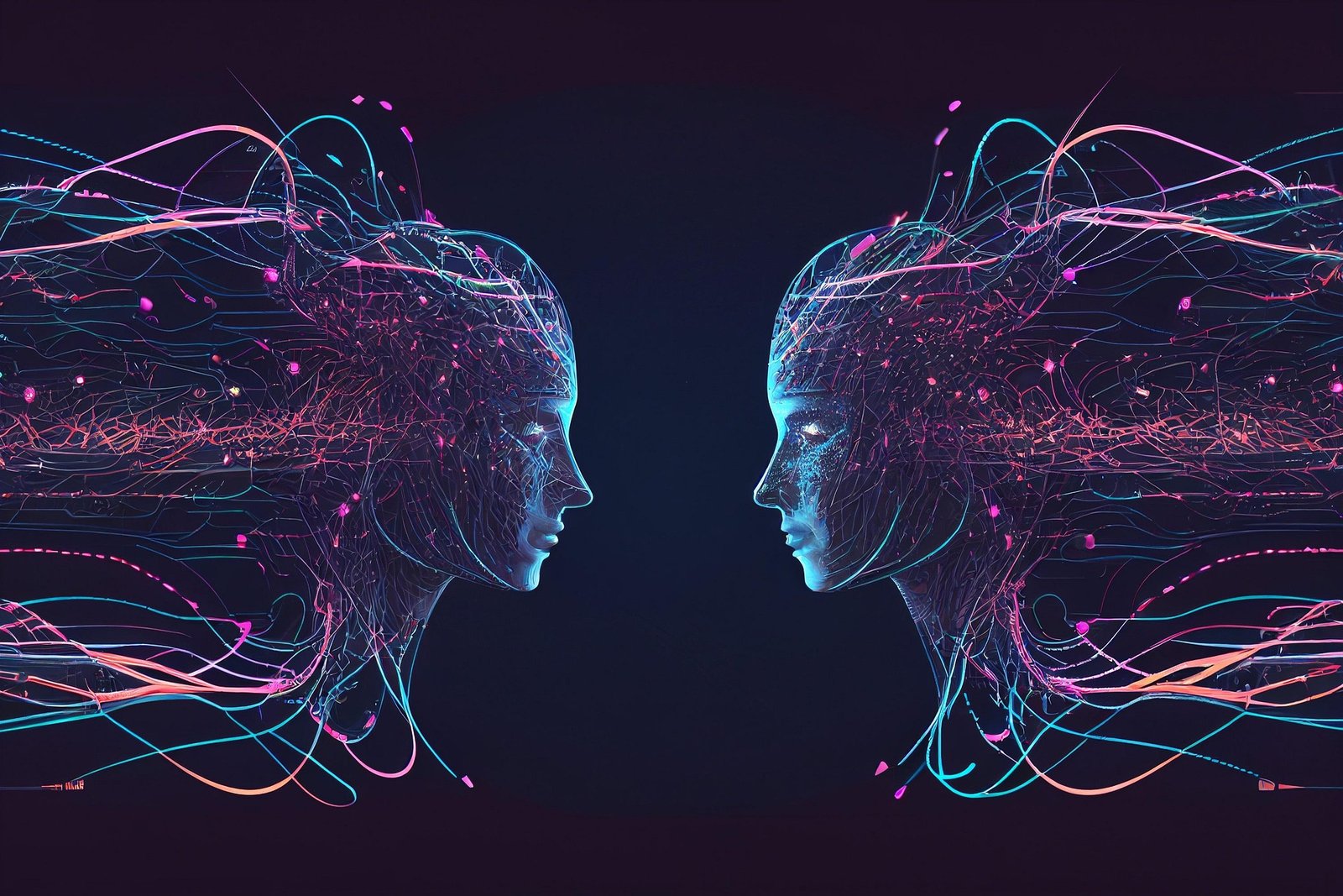 abstract ai generated image to depict neural networks