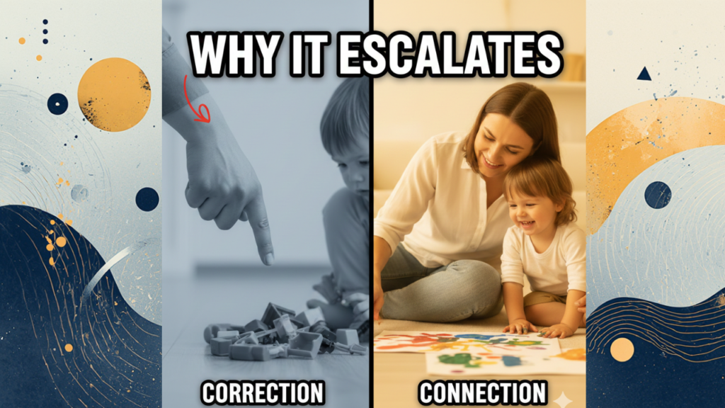 Correction vs Connection. Why bad behaviour escalates