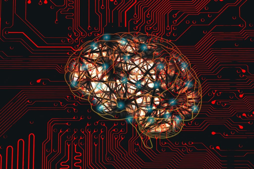 an abstract brain image. Hypnotherapy for PTSD