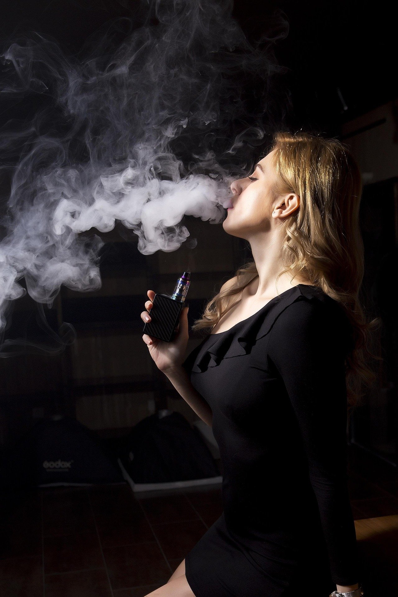 Woman vaping