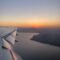 airplane wing sunset