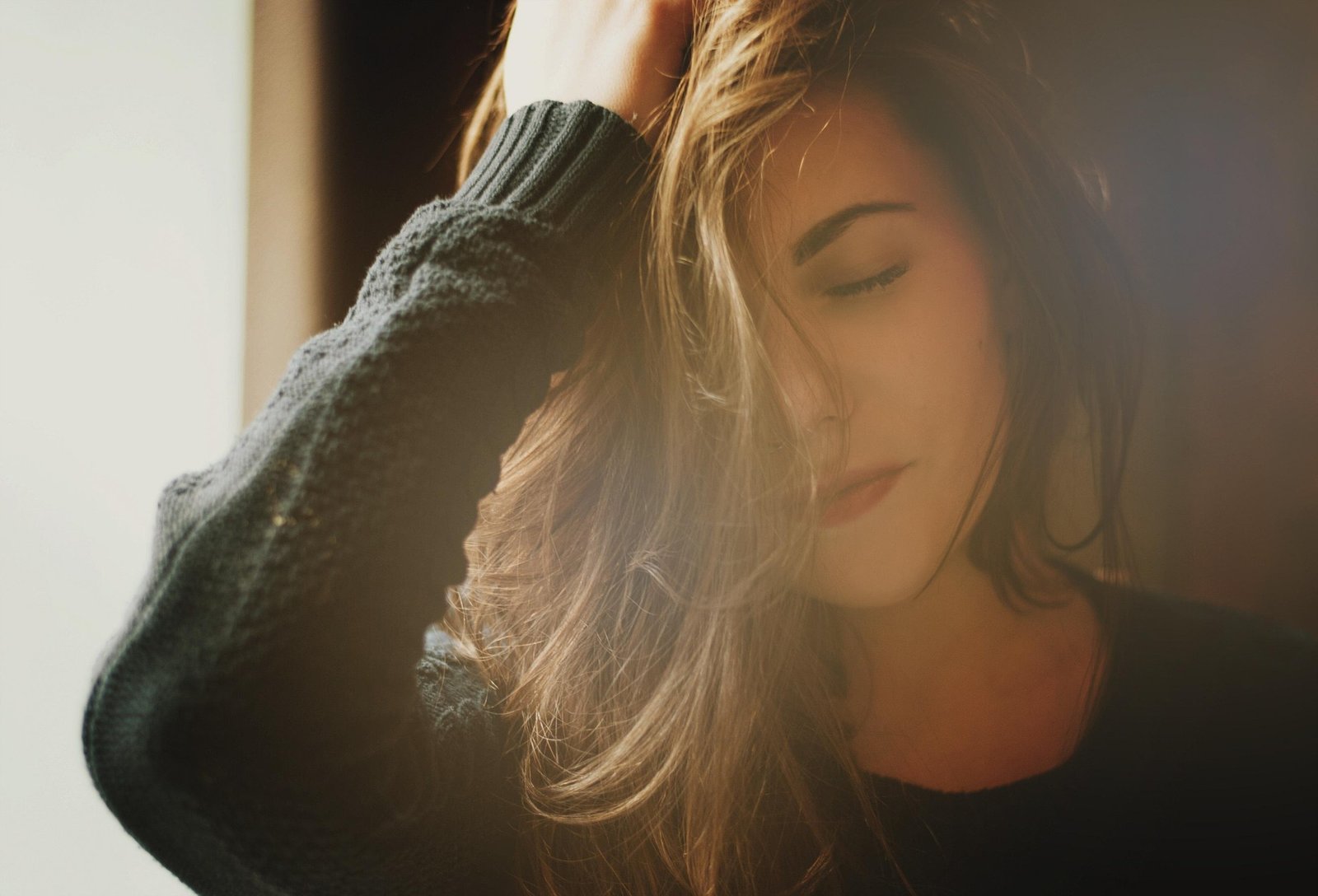 woman exhausted in the morning